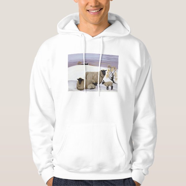 Får i vinter sweatshirt (Framsida)