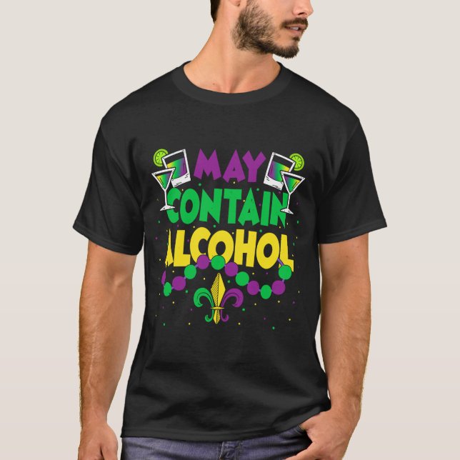 Får innehålla alkoholavskiljning Mardi Gras Party  T Shirt (Framsida)