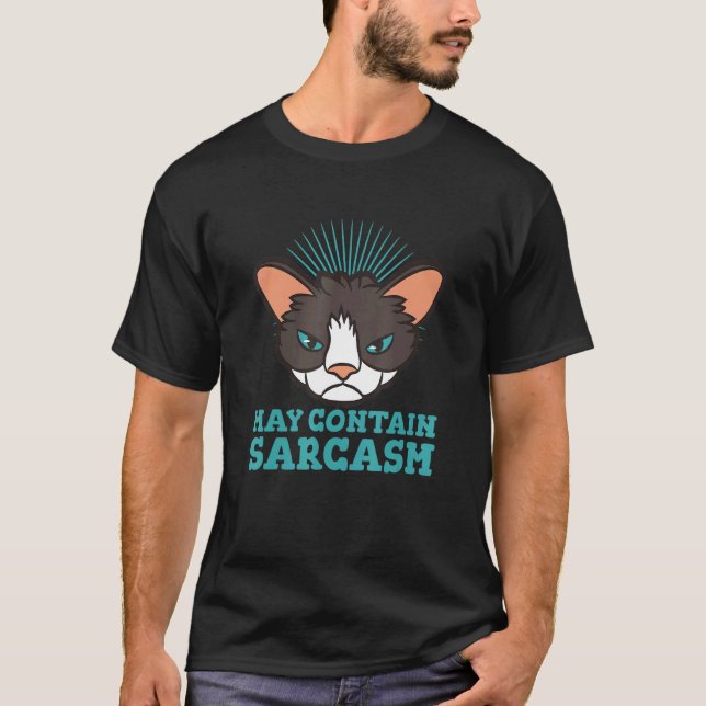 Får innehålla Sarcasm Sarcastic People 1 T Shirt (Framsida)