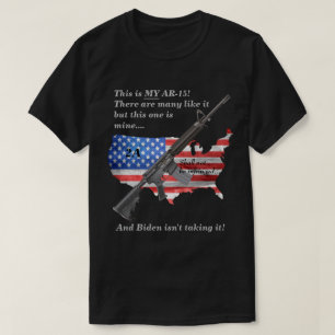 Får inte överträdas amerikansk Flagga min AR15 DK T Shirt
