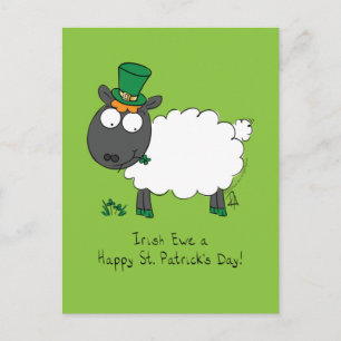 Får Irish Funny St. Patrick's Day Vykort