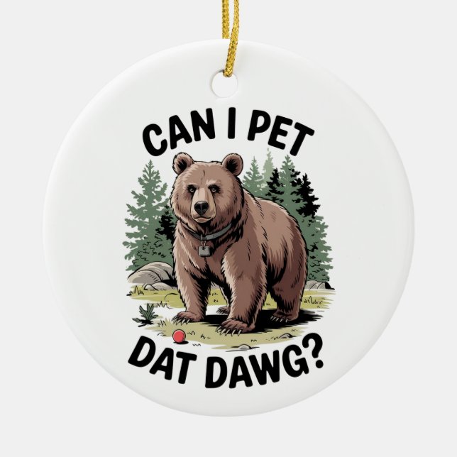 Får jag äta Dat Dawg? Julgransprydnad Keramik (Framsidan)