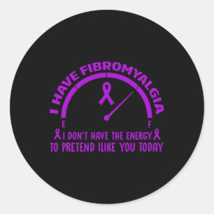 Får jag Bära Lilan hos band ha fibromyalgia Awaren Runt Klistermärke