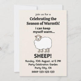 Får jag Behålla min egen varma får Inbjudningar