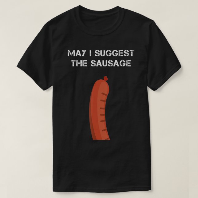 Får jag föreslå korv? t shirt (Design framsida)