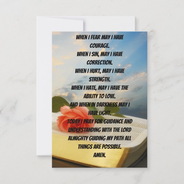 Får jag lov, Lord Prayer Flat Greeting Card Kort (Framsida)