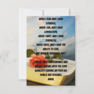 Får jag lov, Lord Prayer Flat Greeting Card Kort