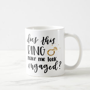 Får jag se engagerad ut i Ring? mugg. Kaffemugg