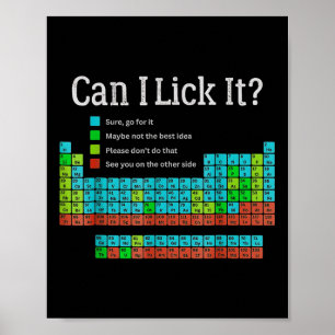 Får jag Slicka det lustigt Back to school Periodis Poster