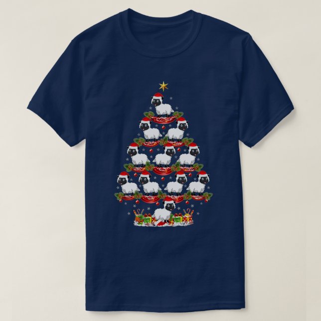 Får (Julafton) Träd Ljusare Får Jul Tr T Shirt (Design framsida)