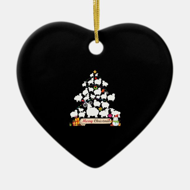 Får Julgran Gift | Praktiska julklappar Julgransprydnad Keramik (Framsidan)