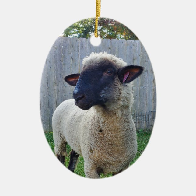 Får Julgransprydnad Keramik (Framsidan)