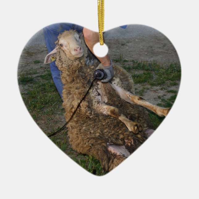 Får Julgransprydnad Keramik (Framsidan)