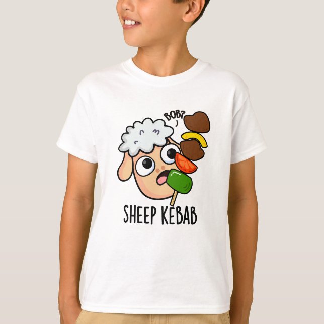 Får Kebab Funny Shish Kebab Pun T Shirt (Framsida)