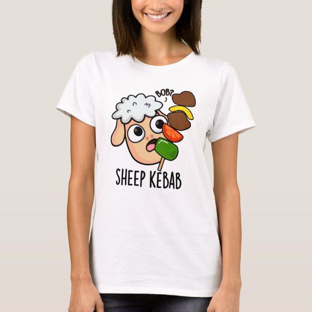 Får Kebab Funny Shish Kebab Pun T Shirt (Framsida)