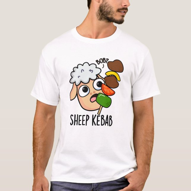 Får Kebab Funny Shish Kebab Pun T Shirt (Framsida)