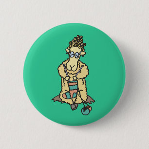 Får Knitting Button Knapp