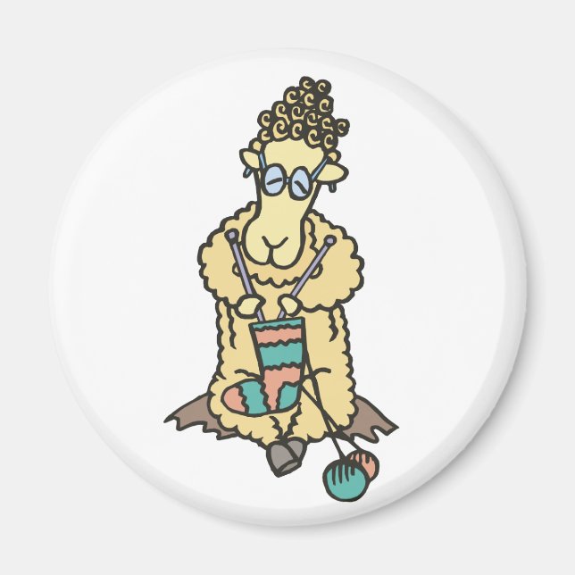 Får Knitting Magnet (Framsidan)