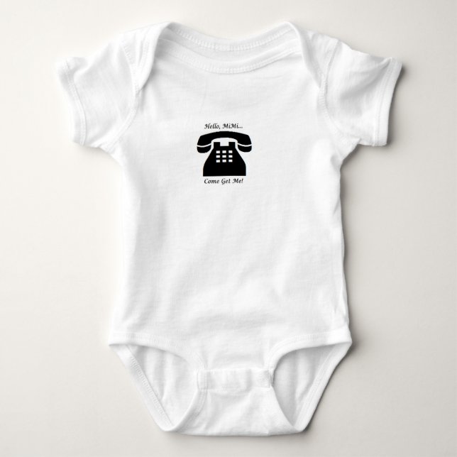 "Får kom MiMi mig" - den babyJersey bodysuiten T Shirt (Framsida)