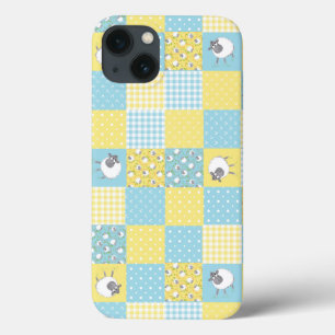 Får, Land Faux Patchwork i Pad Case-Mate Fodral