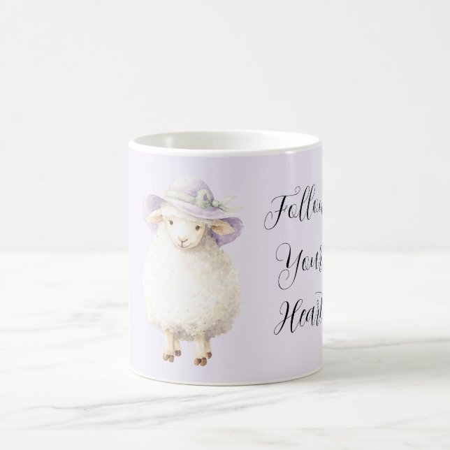Får lila hatt kaffemugg (Center)