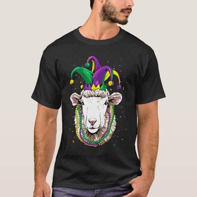 Får - Lover Cute Mardi Gras Carnival Jester T Shirt (Framsida)