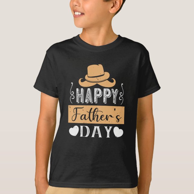 FAR - LYCKLIG FARS DAG T SHIRT (Framsida)