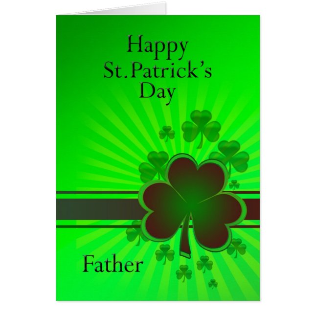Far, Lycklig St patrick's day-kort Hälsningskort (Framsidan)
