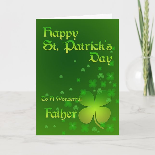 Far, Lycklig St patrick's day-kort Kort (Framsida)
