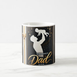 Far Lyftande Baby Silhouette fars dag Kaffemugg