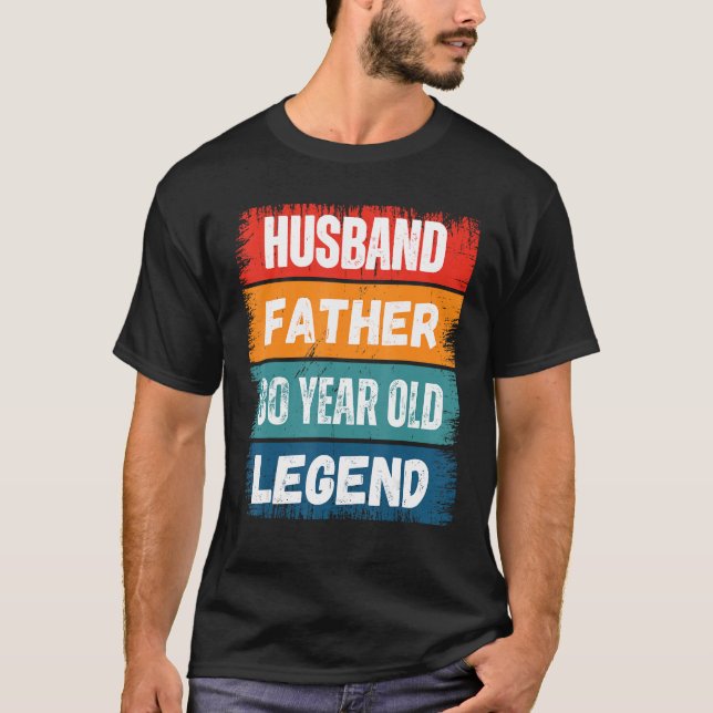 Far Make 80 ÅR GAMLA Legend Proud Pappa Retro T Shirt (Framsida)