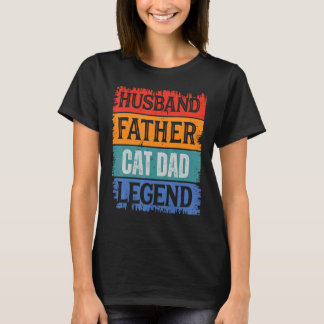 Far Make CAT PAPPA Legend Proud Pappa Retro Pap T Shirt