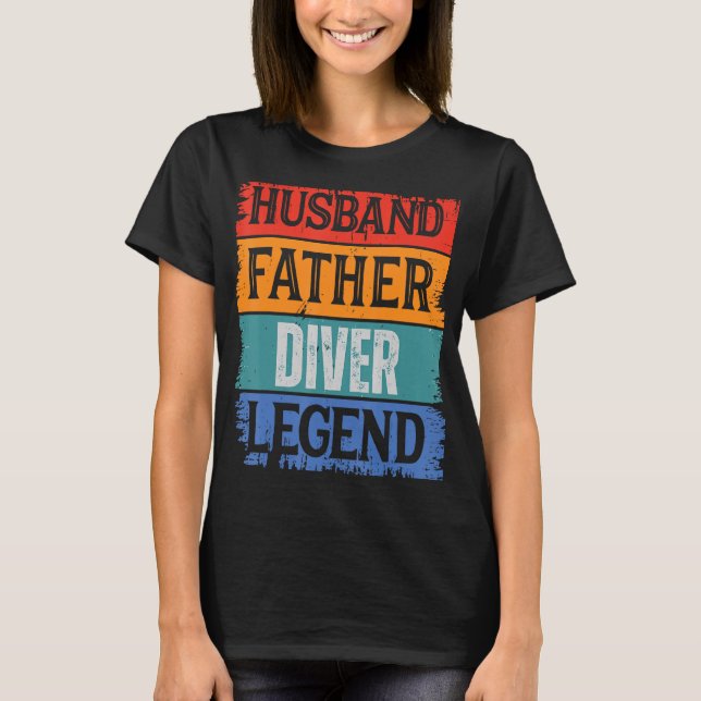 Far Make DIVER Legend Proud Pappa Retro Pappa T Shirt (Framsida)