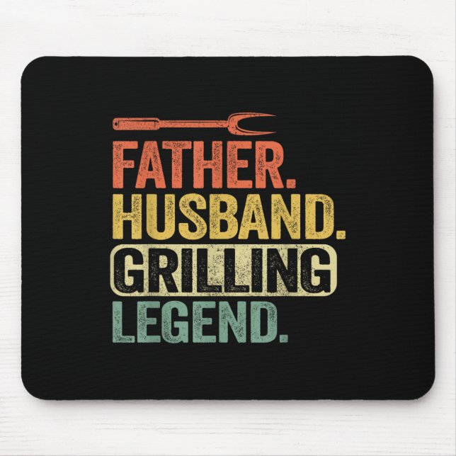 Far Make Grilling Legend Barbecue Funny Gris Musmatta (Framsidan)