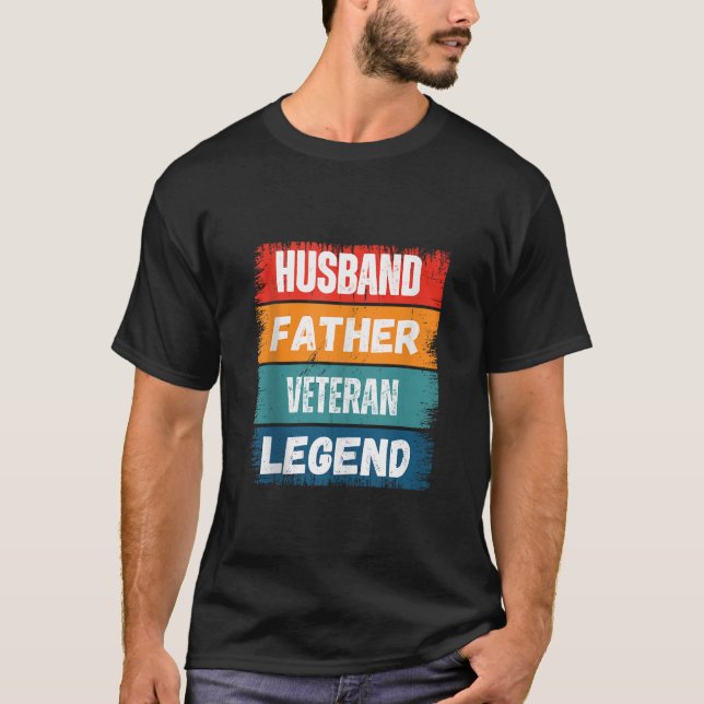 Far Make VETERAN-förklaring Proud Pappa Funny Retr T Shirt (Framsida)