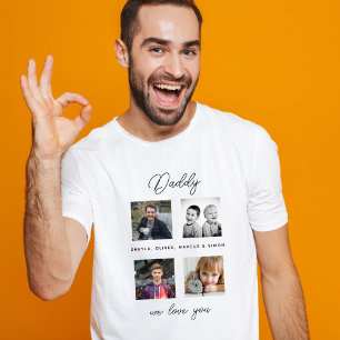 Far med barnfamiljens pappa 4 Photo Collage T Shirt