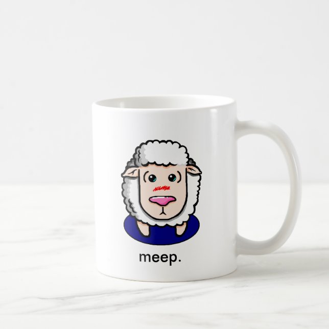 får med den sheepish meddelandemuggen kaffemugg (Höger)