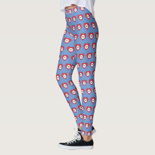 Får med hjärta i Tecknaden i bakgrunden Leggings