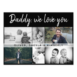 Far med Kids and Family Pappa Photo Collage Fototryck