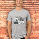 Far med Kids and Family Pappa Photo Collage T Shirt<br><div class="desc">Far med Kids och Family Pappa Photo Collage t-shirt. Samla 6 foton, far's namn med ett sött meddelande i ett trendig-skript och namn med barn som täcker över bilderna. Lägg till dina 6 favoritfoton i familjen. Söt keepy och en gåva till födelsedag, Far dag eller jul för en pappa, ny...</div>