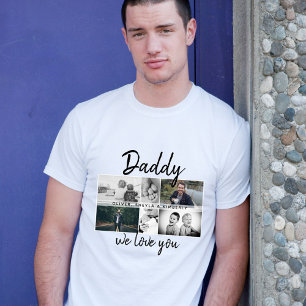 Far med Kids and Family Pappa Photo Collage T Shirt