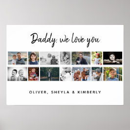 Far med Kids Family 14 Photo Collage Keepsak Poster