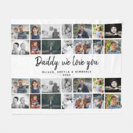 Far med Kids Family Pappa 14 Photo Collage Fleecefilt