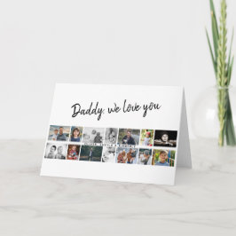 Far med Kids Family Pappa 14 Photo Collage Kort