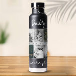 Far med Kids och Family Pappa 6 Photo Collage<br><div class="desc">Far med Kids and Family Pappa 6 Photo Collage vattenflaska. Samla 6 foton, far's namn med ett sött meddelande i ett trendig vitt skript och namn med barn som täcker över bilderna. Lägg till dina 6 favoritfoton i familjen. Söt keepy och en gåva till födelsedag, Far dag eller jul för...</div>