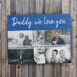 Far med Kids och Family Pappa 6 Photo Collage Pussel<br><div class="desc">Far med Kids och Family Pappa 6 Photo Collage puzzle. Samling med sex foton, far's namn med ett sött meddelande i ett trendig-skript och namn på barn som täcker över bilder. Lägg till dina 6 favoritfoton i familjen. Fint underhållande och en gåva till en födelsedag, Far dag eller jul för...</div>