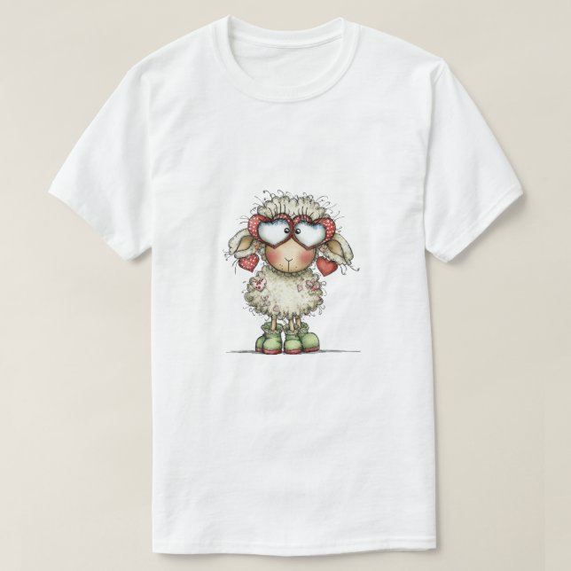 Får med koncept konstnärlig design t shirt (Design framsida)