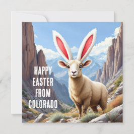 Får med örat från en kanin (Colorado bighorn) Julkort