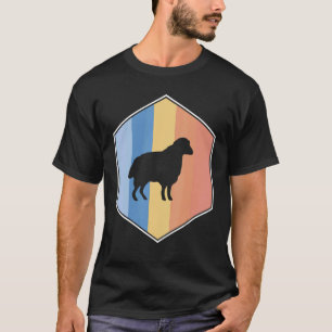 Får med Retro Färg i en hexagon T Shirt
