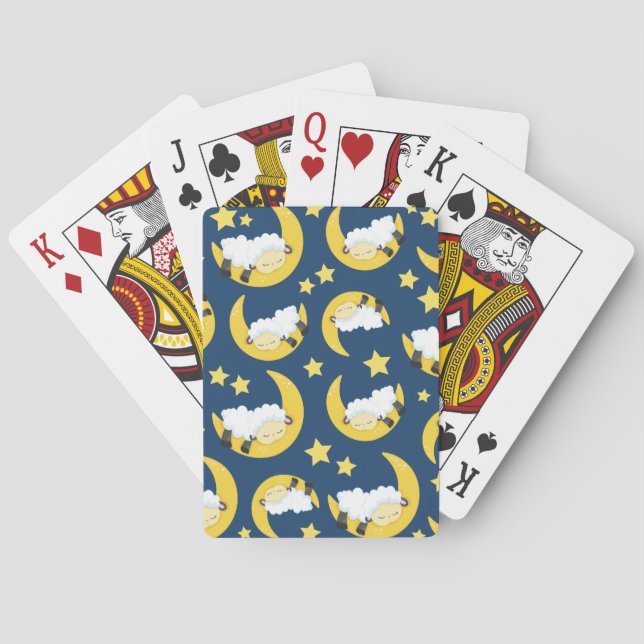 Får, Mönster, sipprande får, Måne, stjärnor Casinokort (Baksidan)